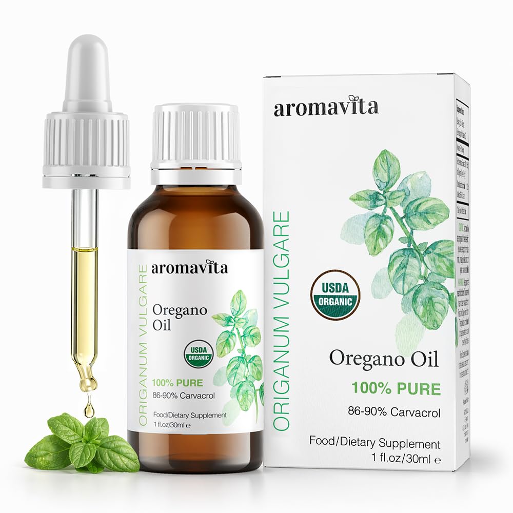 Essential Organic Oil of Oregano-100% Pure Nerazredčeno grško Origano Oil z Carvacrol - več kot 86%, Non-GMO, Extra Strength Oregano Oil Organic Liquid kapljice, 1 FL.OZ/30ml