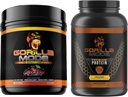 Gorilla Mind Pre Workout (Čerry) + Premium Whey Protein (Chocolate) - Celovit sklop za gorivo maksimalni rezultati vadbe