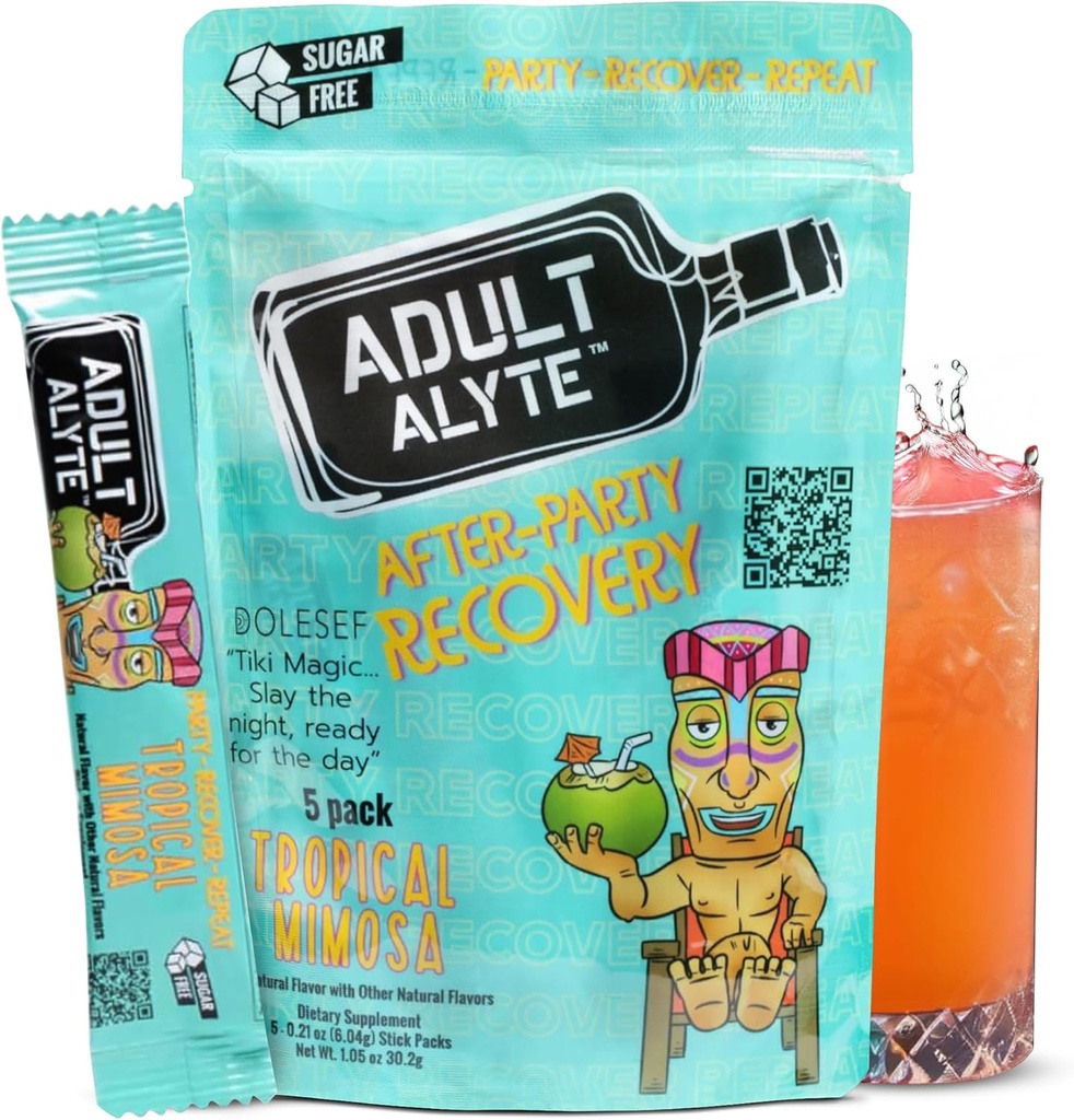 Po alkohol pomoč Wellness Vitamini I Obnovim boljša jutra I Dihidromiricetin DHM & B Vitamini kompleks I Antioksidanti Dopolnilo in jetra Podpora I 5 Prašek Stick Drink Packets I Tropical Mimosa