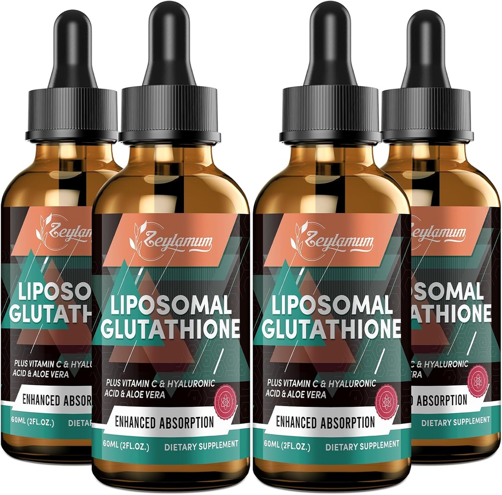 2000MG liposomske glutationske tekoče kapljice, ultra visoka absorpcija, naravna razstrupitev, imunski sistem in kožni suprot*, L-glutation, vitamin C in hialuronska kislina, kapsule Alternativna, 8.08 OZ
