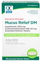 Izbor kakovosti Največja moč Mukus Relief DM, Cough Supressant in pričakovano, 12 ur Relief, Guaifensin 1200 mg in Dekstrometorfan HBr 60 mg Razširjene sprosti tablete, 14 Število