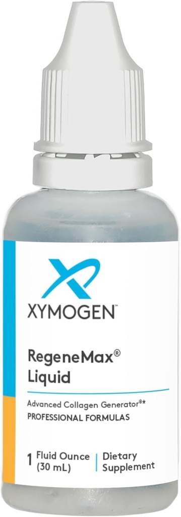XYMOGEN RegenMax Liquid - Napredni kolagen Generator - Choline-Stabilizirana ortosilična kislina - Podpira zdrave mineralne gostote kosti, zmanjšuje gube, krepi lase + nohte (1 fl oz)