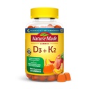 Vitamin D3 K2 Gumiji, vitamin D 5000 i.e. na postrežbo za kosti, zobe, mišice in imunske podpore, 50 Gummy vitamini, 25 dnevna dobava