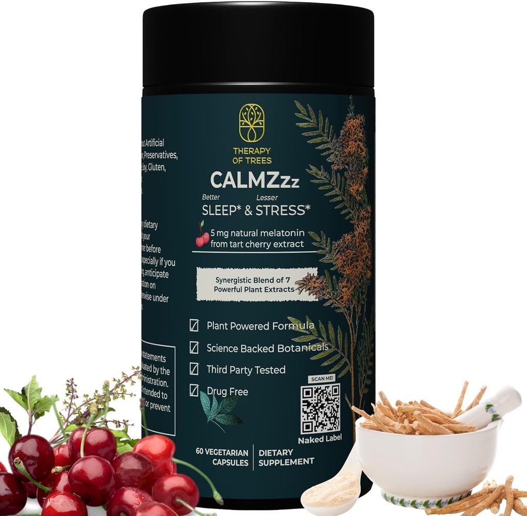 Napredna pomoč za spanje z Melatonin in 7 Super rastline 