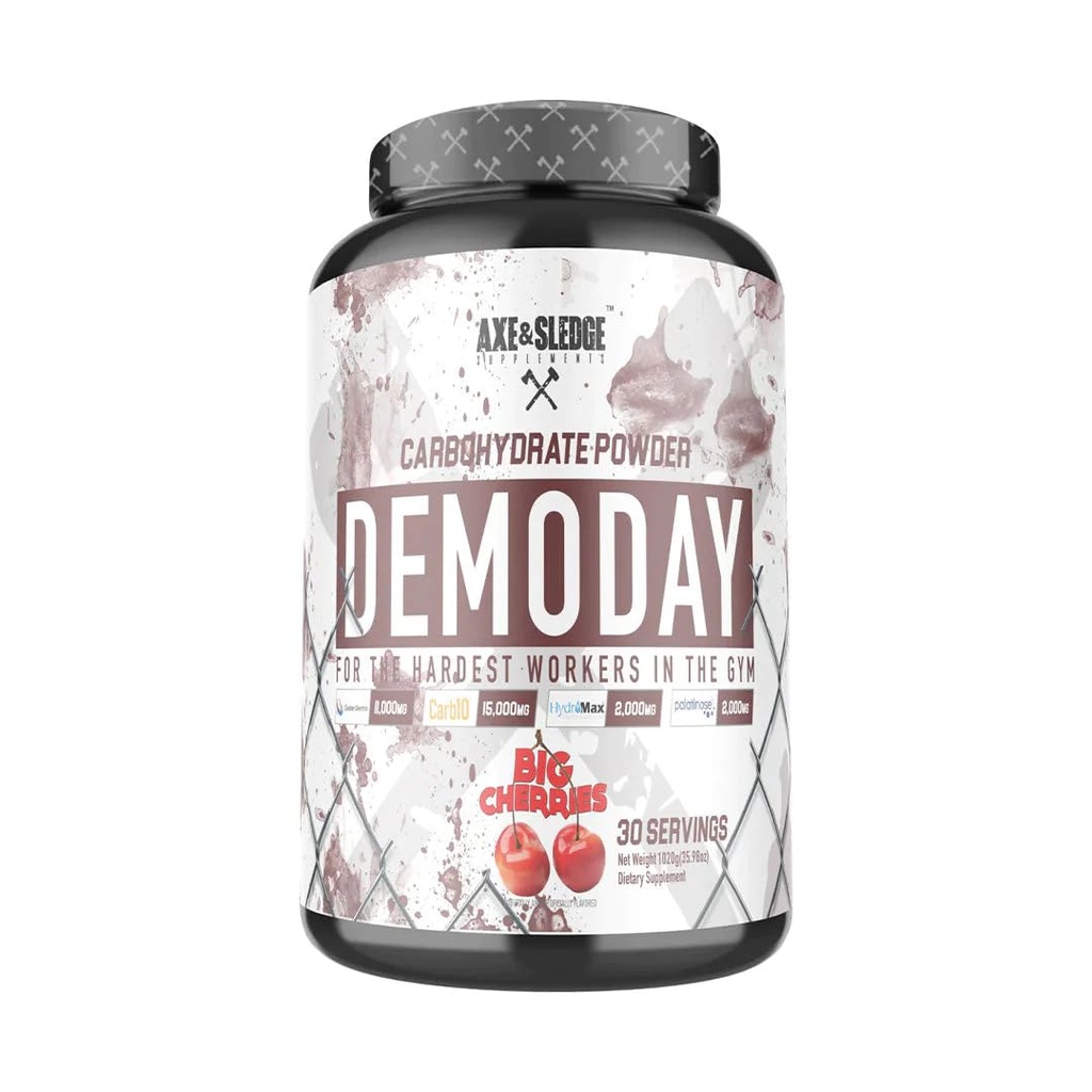 Sekira & Sledge dopolnila Demo dan intra-workout ogljikovega hidrata v prahu s grozdom Dextrin, Carb10, Hydromax, & Palatinoza, Izboljša zmogljivosti in črpalke, 30 Serving (Velike češnje)