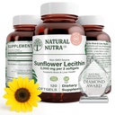 Naravna Nutra sončnični lecitin 2000 mg Dopolnilo, Podpira Dojenje mame z vtisnjeno Milk Duct Relief, Jetra in možgani zdravje Booster, Soy Free, Non-GMO, Gluten-free, 120 Softgels (2 paket)