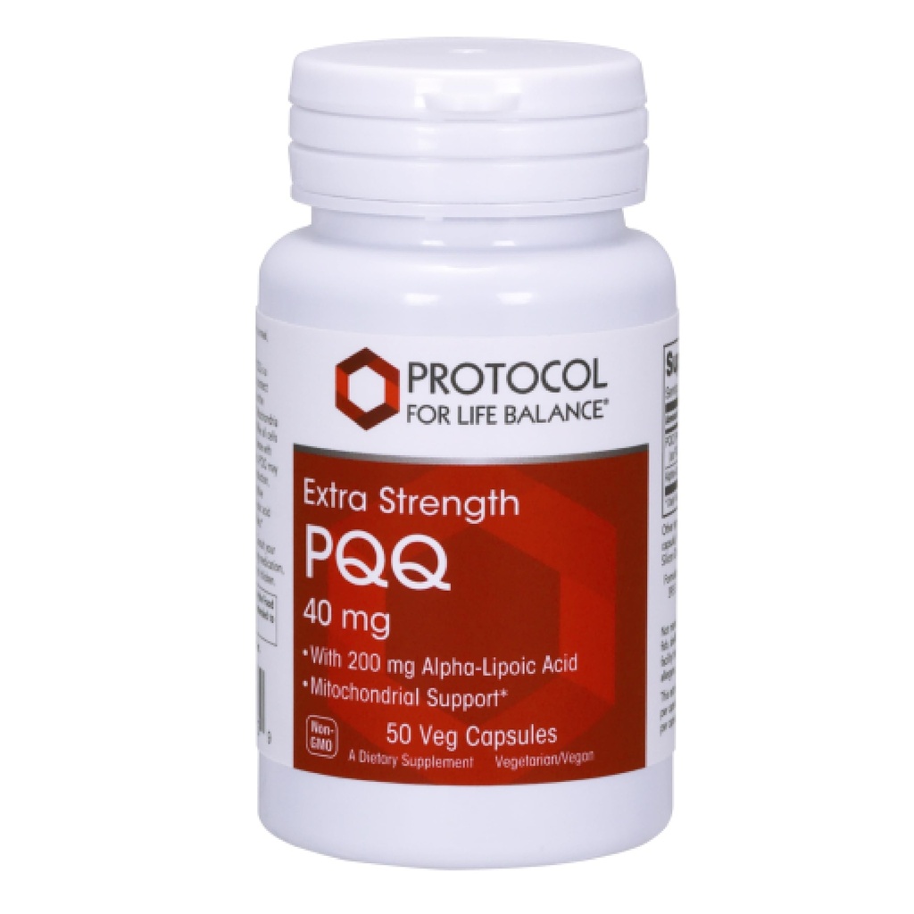 PROTOKOL ZA ŽIVLJENJSKA BILANCA Dodatna moč PQQ 40mg - z alfa-lipojsko kislino - Heart Health Supplement za moške in ženske - Non-GMO & Kosher - 50 Veg caps