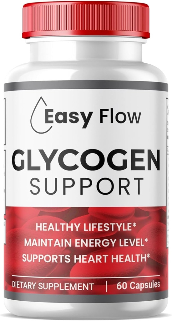 (1 pakiranje) Easy Flow Glycogen, EasyFlow Glycogen Support kapsule, Glyco Optimizer Formula, Naravni čistilec krvnih žil, Premium Easy Flow Glycogen Support (60 kapsul)