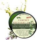 SSF Organics Comfrey Recovery Salve. Organski zeliščni balzam za kosti, mišice, sklepe, kolena, kožo, otekanje in Tattoo Care. Rokodelstvo, počasi infundiranje. Brez kemičnih polnil. 2 oz