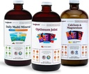 LIKVIDHEALTH mišice, kosti in sklepi Tekoči vitaminski paket z dnevnimi multi minerali, Optimum skupni tekoči glukozamin, in kalcij in magnezij dopolnila - kosti in skupno zdravje, energija, Vegan, Non-GMO