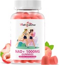NAD+ Gumies Supplement za ženske 1000MG - NAD Plus Gumiji za moške Brez sladkorja Vitamin B3 Niacinamid Čisti organski ojačevalci NAD raven proti staranju Regeneracija celic energija Brain Flavor 60C