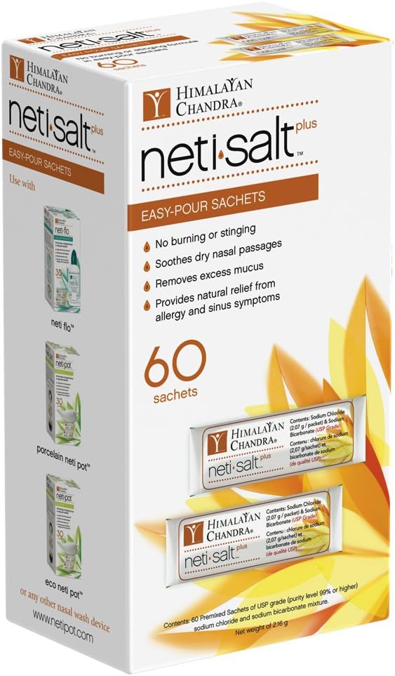 Himalajska Chandra Neti Salt Plus ponovno napolni Sachet 60ct