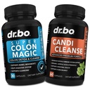 Colon Cleanser Detox & Candi Cleanse tablete - 15 dan Colon Cleans tablete s Probiotic & Origano podporo dodatek Kaprilna kislina kompleks za Gut Bowel gibanje, Poop črevesno želodčno napihnjenost