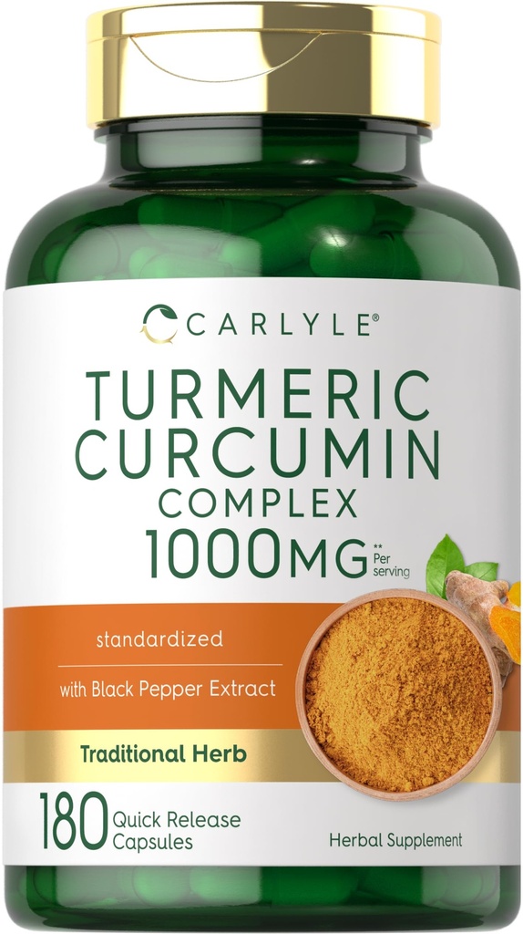 Carlyle Kurkumin s črnim poprom 1000mg 