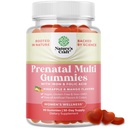 Veganski prednatalni gumiji za ženske - Gummy prednatalni vitamini za ženske z železovo folno kislino in super sadno mešanico - Žvečljivi vitamini Gummy Formula (Pineapple Mango) 1 mesec