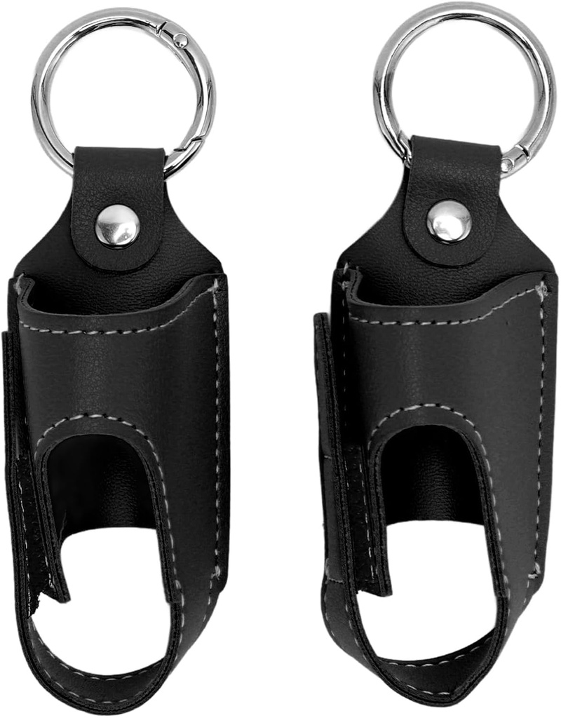 2pcs Astma Vdihovalec Imetnik Prenosni PU Usnje Travel Handy Holder Secure Priročno shranjevanje, Lahek primer za nošenje Fits Večina inhalers, Zaščitni nosilec za potovanje