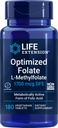 Optimiziran folat za podaljšanje življenja (L-metilfolat) 1700 μg DFE, 180 Veg tablet