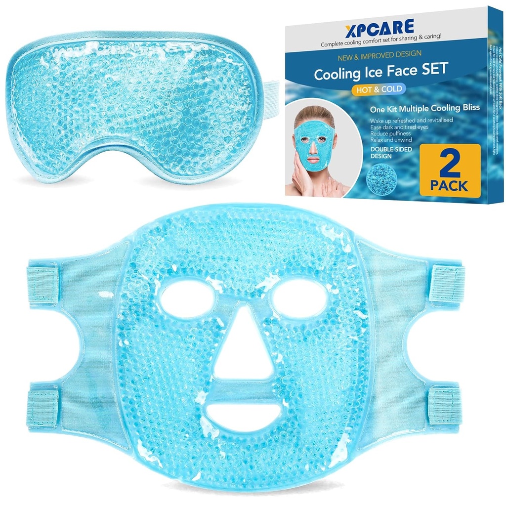 XPCARE Hladilna maska za led in masaža za oči za oči in migreno, gelska maska za oči, hladne maske za temne kroge, kirurgija oči, spanje, pritisk, glavoboli, nega kože