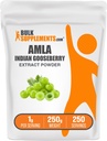 BulkSupplements.com Amla Extract Powder - Indijski Gooseberry Extract, Amla Powder - Gluten Free, 1g na Serving, 250g (8.8 oz) (Pack of 1)