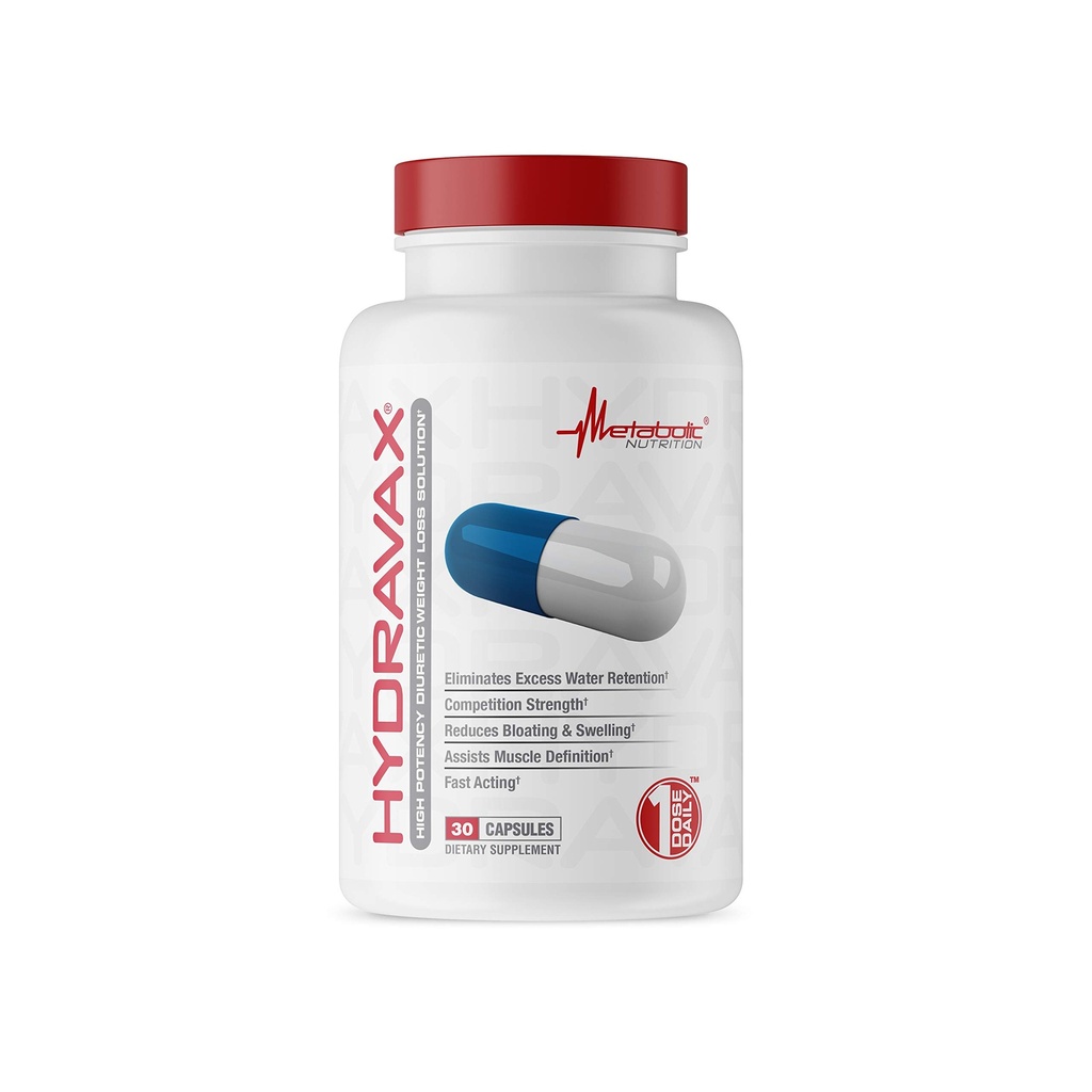 Presnovna prehrana, Hydravax - Premium diuretične vodne tablete, naravne in varne, odpravlja zadrževanje vode, z Dandelion, Magnezij, izvleček zelenega čaja, brusnični prašek, 30 kapsul, 1 dnevni odmerek