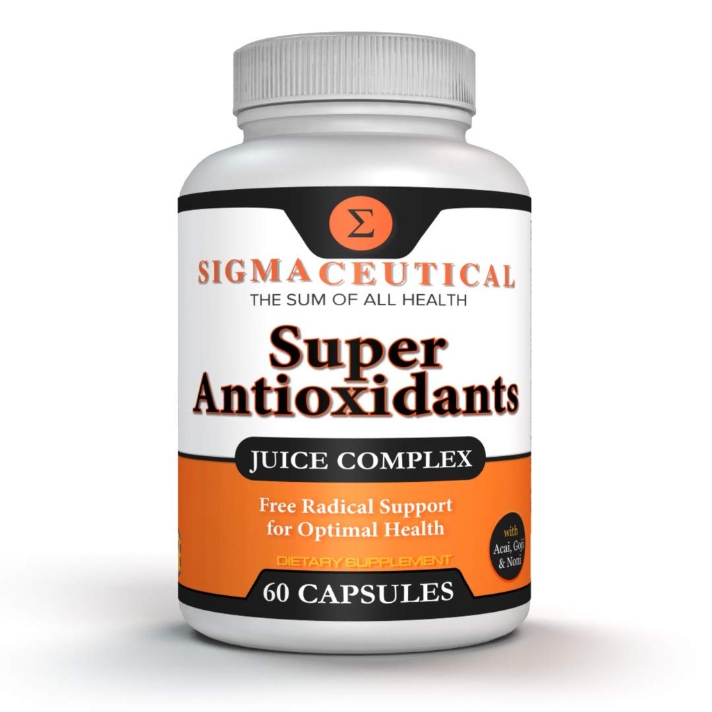 Super antioksidant kapsule – 6 Supersadna mešanica z Goji Berry, Acai, Resveratrol za imuno podporo – zdravje kože in dnevna wellness – 60 Count Made in ZDA