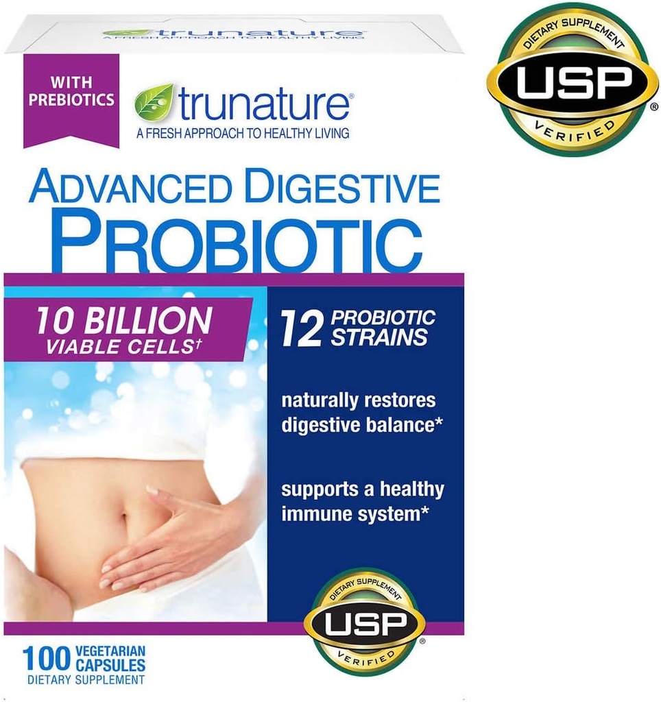 Trunature Advanced Digestive Probiotic, 100 kapsul (3 pakiranja)