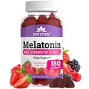 Melatonin Gumies Max Jakost 10mg pektin Gumies, Pomaga pri podpori spanja, Berry Flavor Gummy, 100% brez zdravil, 180 Število (Pack of 1)