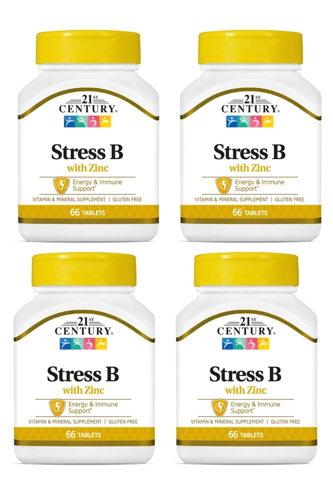 21st Century Vitamin B-Complex with Zinc Tablets 6 Count (4 Pack)