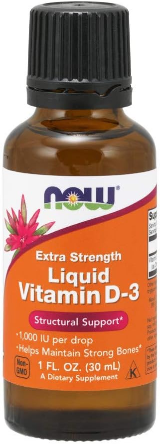 NOW Foods Tekoči vitamin D3 Dodatna moč - 1000 IU - 1 fl oz