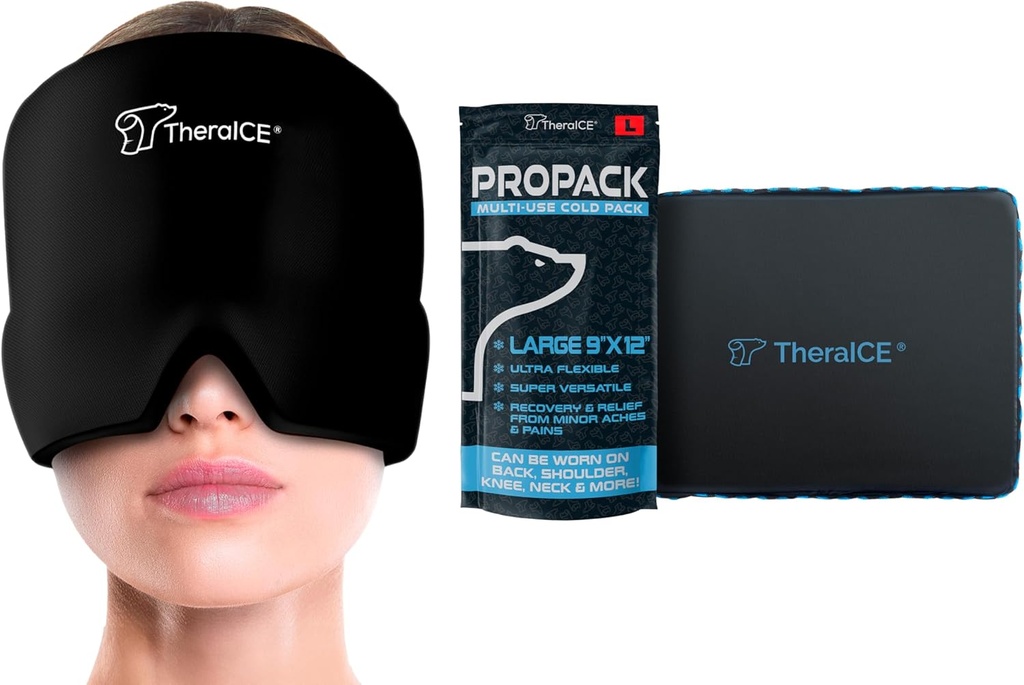 TheraICE glavobol in migrena Relief Hat & TheraICE PROpack Ice Pack
