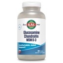 KAL Glukozamin Chondroitin MSM D-3, dodatek za skupno podporo, 1500 mg glukozamin sulfata, 1200 mg hondroitin sulfata, 1.000 mg MSM, Plus vitamin D3 in vitamin C, 40 Serving, 120 tablet