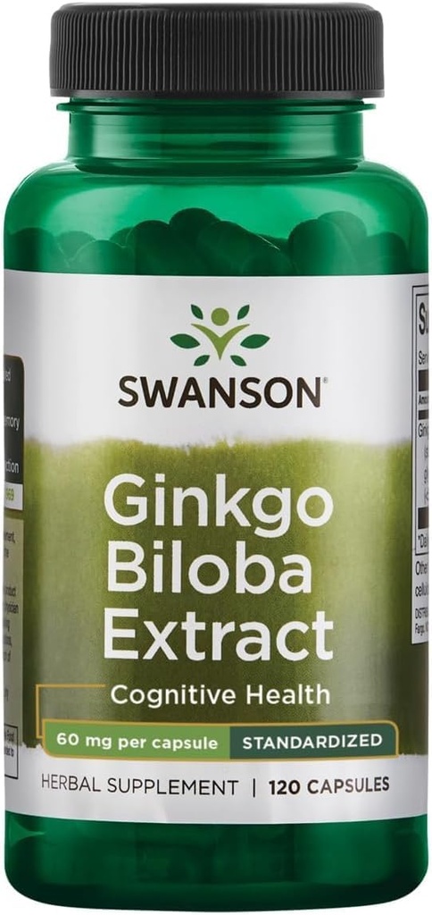 Swanson Ginkgo Biloba Extract 24% 60 Milligrams 120 kapsul