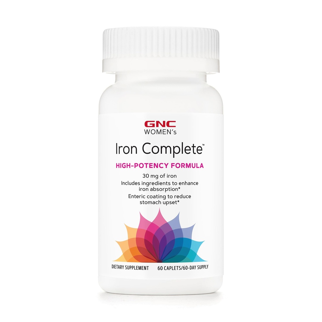 GNC ženske železa popoln multivitamin, povečuje sposobnost za absorpcijo železa, 60 Caplets