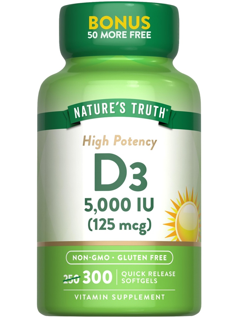 Naravna resnica Vitamin D3 5000 i.e. (125 μg) 
