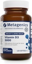 Metageneze Vitamin D3 5000 - za podporo imunskemu sistemu, zdravje kosti in srca* - Visoka jakost Vitamin D - Non-GMO - Gluten-free