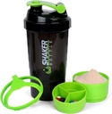 XTK Shaker steklenička 16OZ Protein Shaker steklenice z Mix Ball Prenosne športne steklenica za vodo Puh GYM pokal za proteine mešanja s shranjevanjem in tablete organizator, idealen za pred vadbo,BPA brezplačno (zelena)