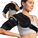 KingPavonini Led Pack Rotator Cuff Cold Therapy, Repable Gel Led Pack za poškodbe ramen, lajšanje bolečine, otekanje, ramena kirurgija, tendonitis, burzitis, črna, srednje velikosti