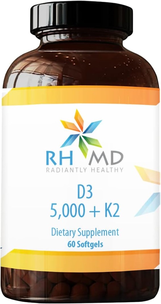 RHMD D3 5000 + K2 prehranski dodatki (60 kapsul)