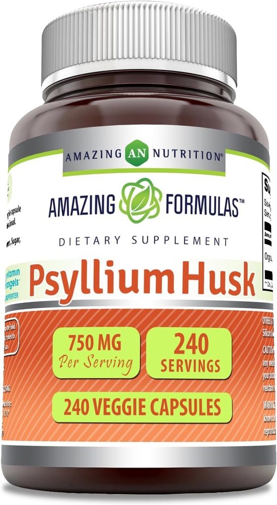 Osupljive formule Psyllium Husk 750mg Veggie Kapsule Supplement 