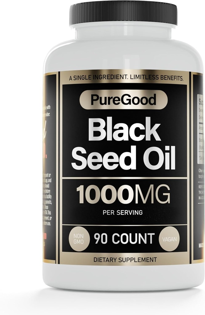 Kapsule črnega olja, 500 Mg, Prehlajena visoka jakost Prebavna pomoč, 90 Štetje 100% Non GSO Pure Black Cumin Seed Oil Kapsule