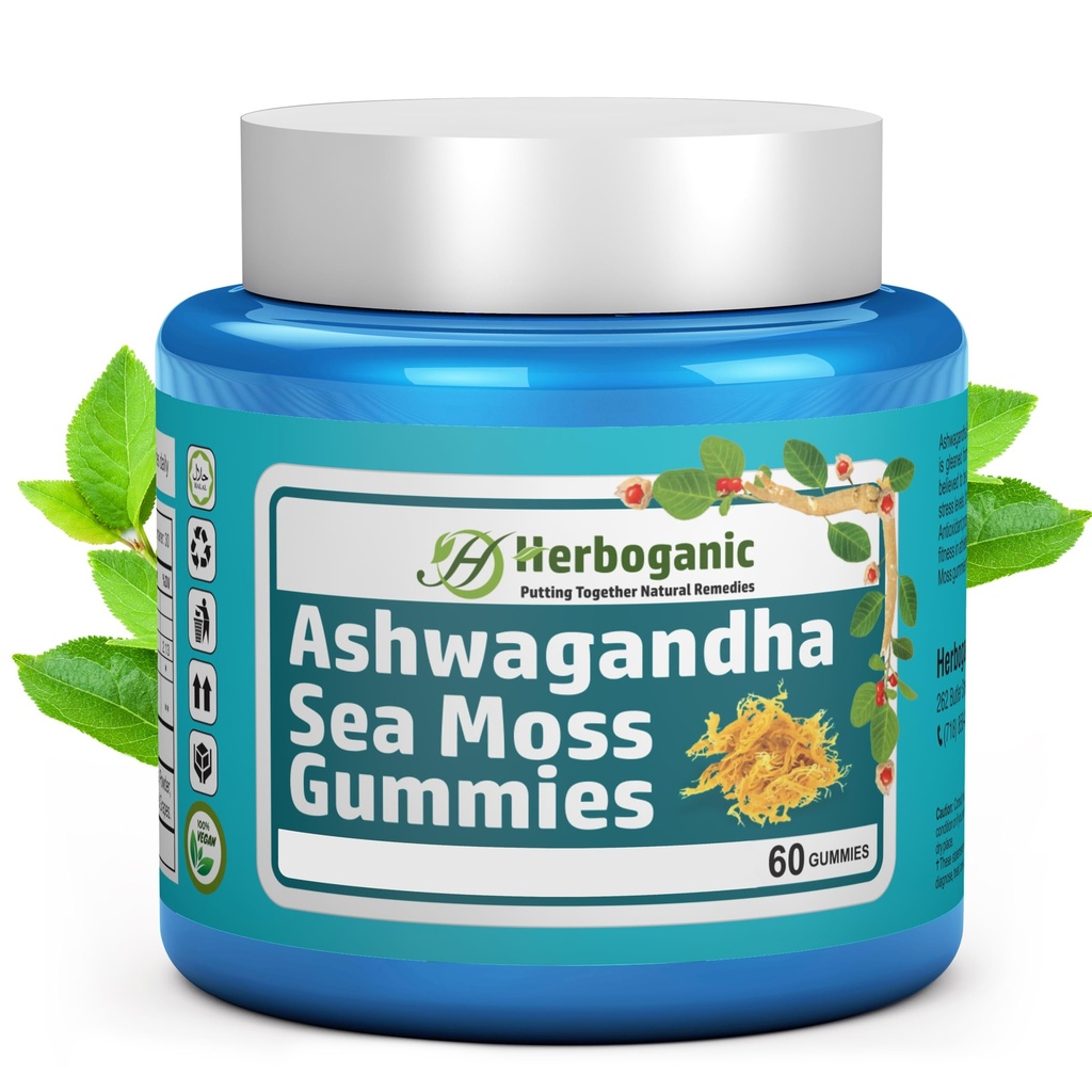 HERBOGANSKI Ashwagandha Sea Moss Gumies - 60 Count