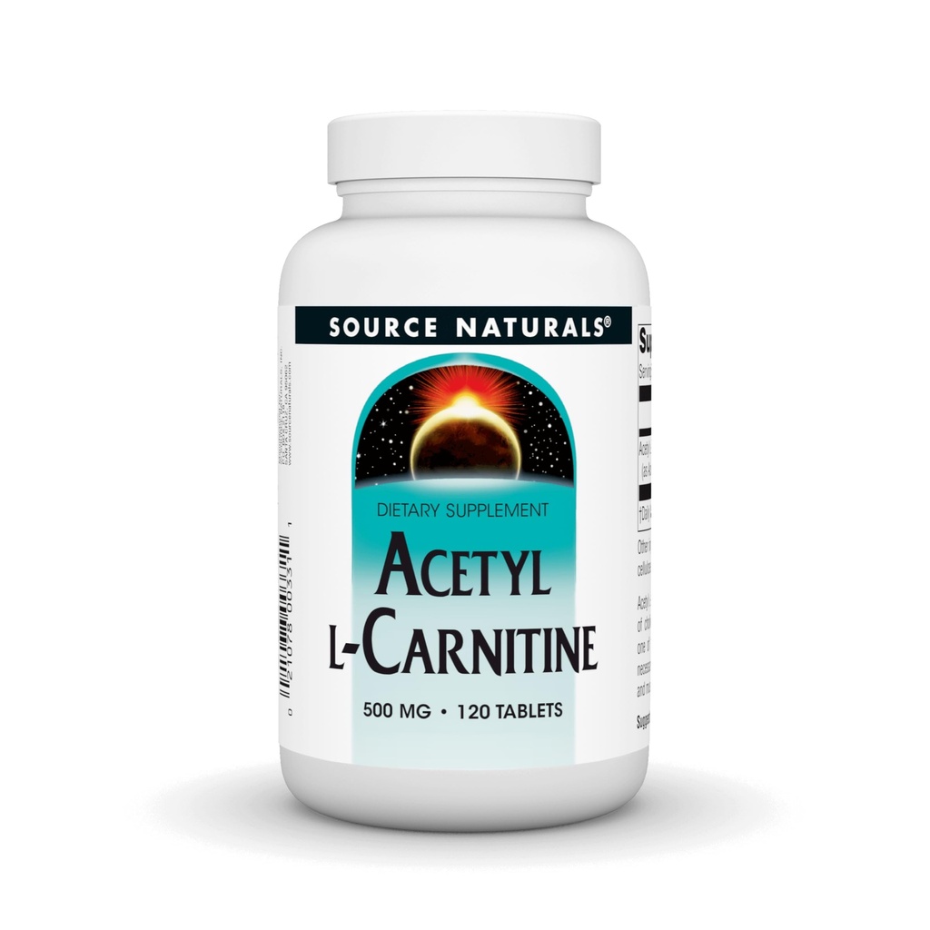 Vir Naturals Acetil L-karnitin 500 Mg Tableta, 120 Število