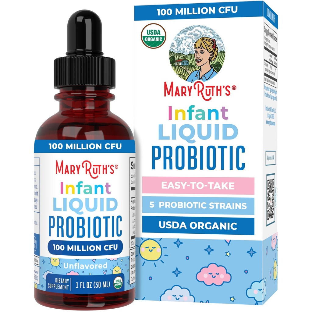 MaryRuth Organics USDA Organic Infant Tekoči probiotični kapljice 