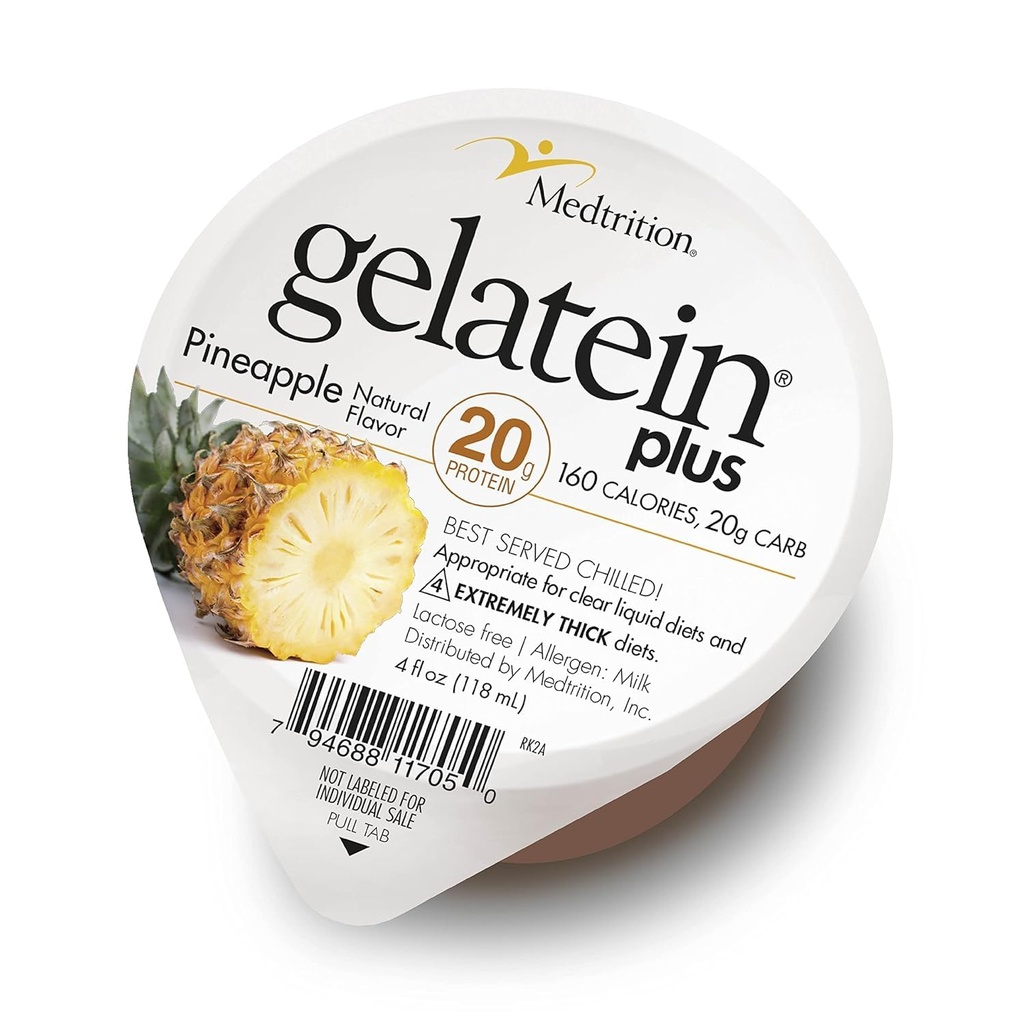 GelaTein Plus Ananas: 20 Gram beljakovin. Idealno za čisto tekočo dieto, požiranje težav, dializo in onkologijo. Veliki prigrizek pred ali po treningu. (36 paket) ...
