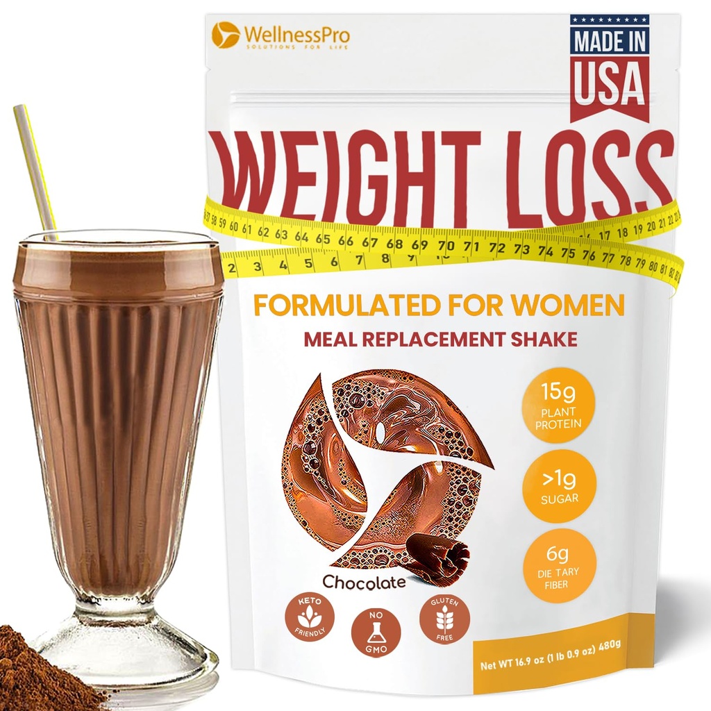 Nadomestek obroka Shake za ženske s čokoladno aromo, Keto prijazno, Košir Protein Powder, Pre & Probiotics za enostavno prebavo, Brez sukraloze vključeno, 16,9 Oz