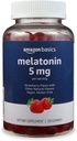 Osnove Melatonin, Sleep Support Gumies, Jagodna aroma, 5mg, 120 Število (Prej Solimo)