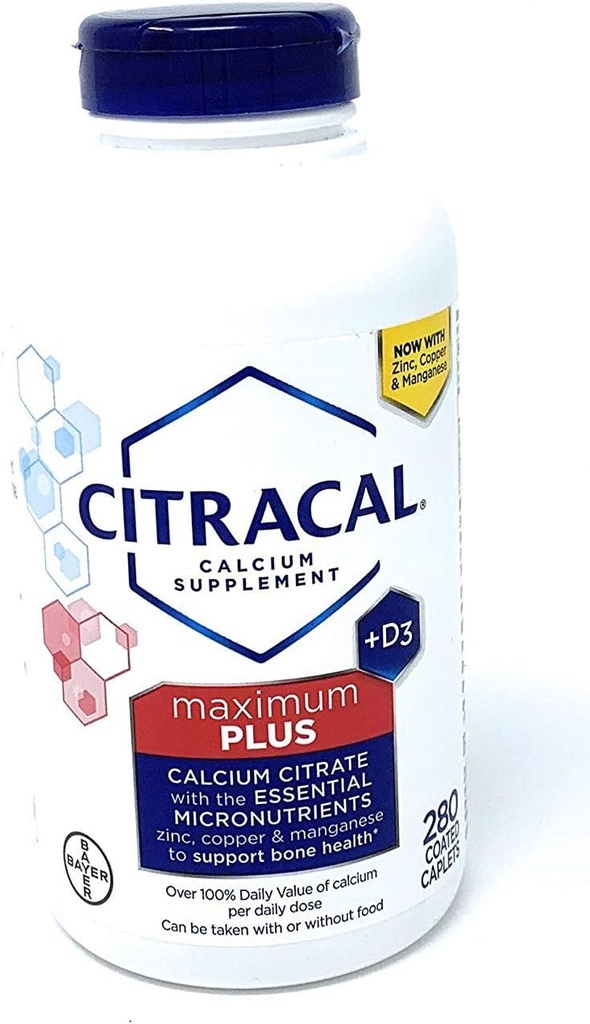 Citrakalni maksimum z vitaminom D3, omejeno večjo velikost - kapsula 280 Število skupaj