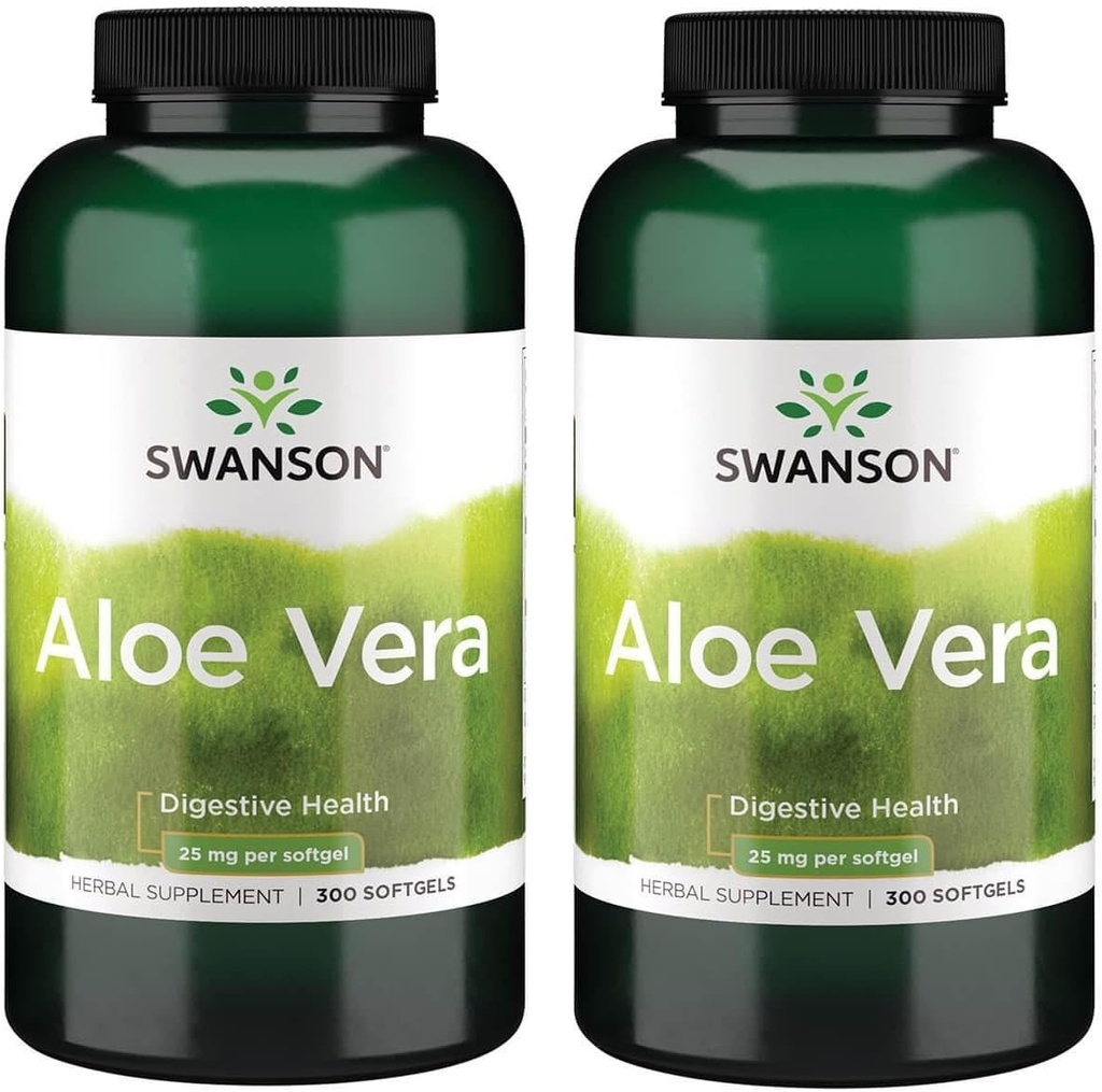 Swanson Aloe Vera 25 Milligrams 300 Sgels (2 paketa)
