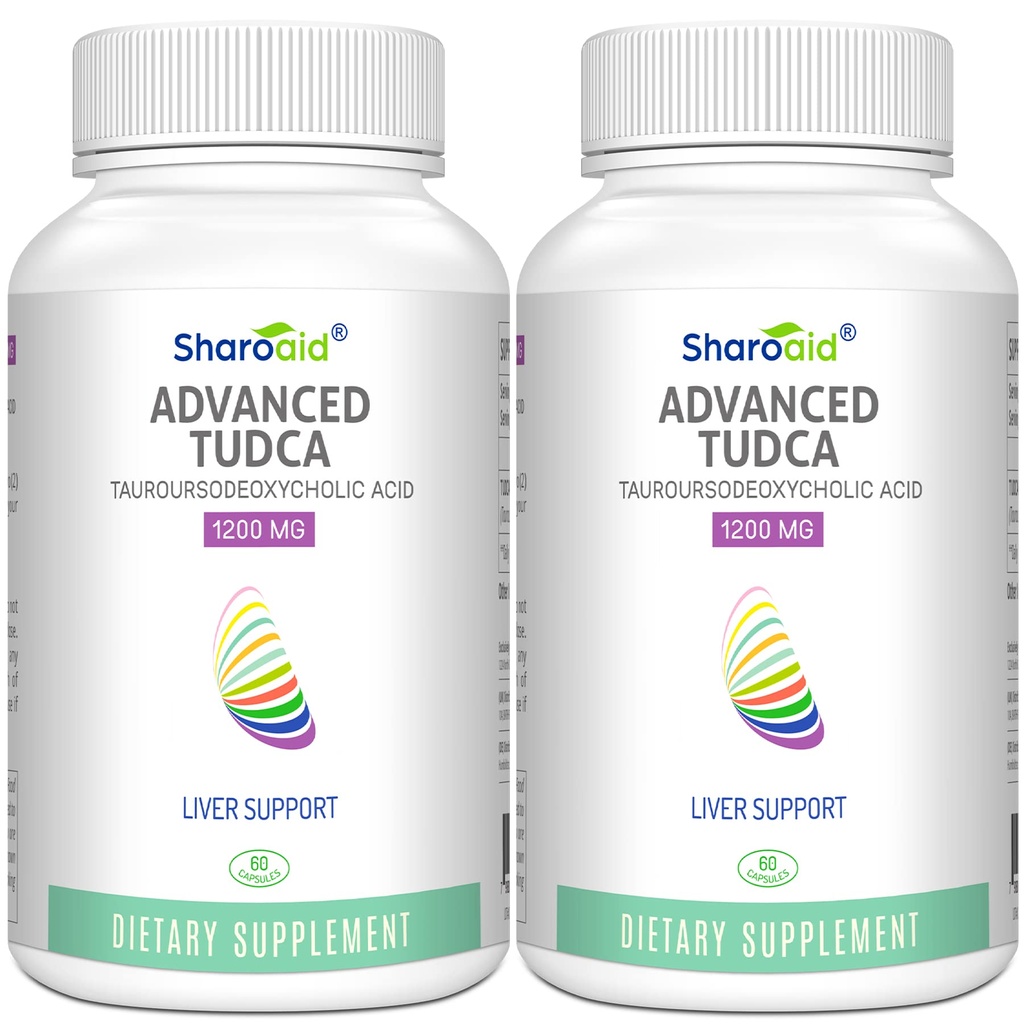TUDCA Jetrna podpora Dodatki 1200 mg-tretja stranka Tested-Bill soli za jetra Detox Cleanse-visoka jakost Formula-Vegan Kapsule za jetra,Gallbladder, zdravje otrok,2 steklenica-120 Kapsula