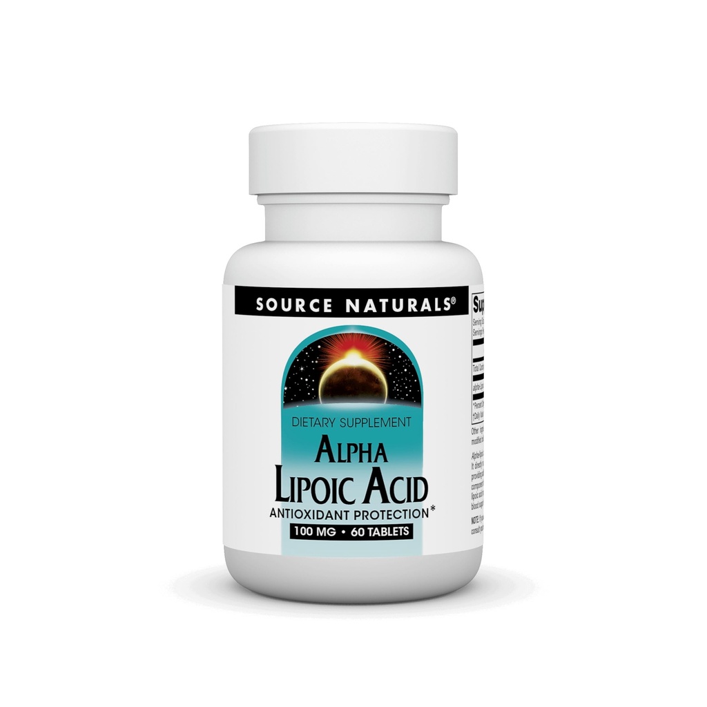 Vir Naturals Alpha lipoična kislina podpira zdravo presnovo sladkorja, delovanje jeter in pridobivanje energije* - 100 mg - 60 tablet